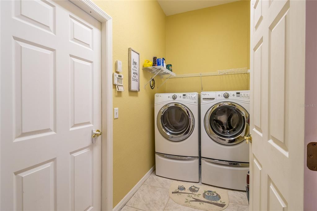 Laundry with garage access