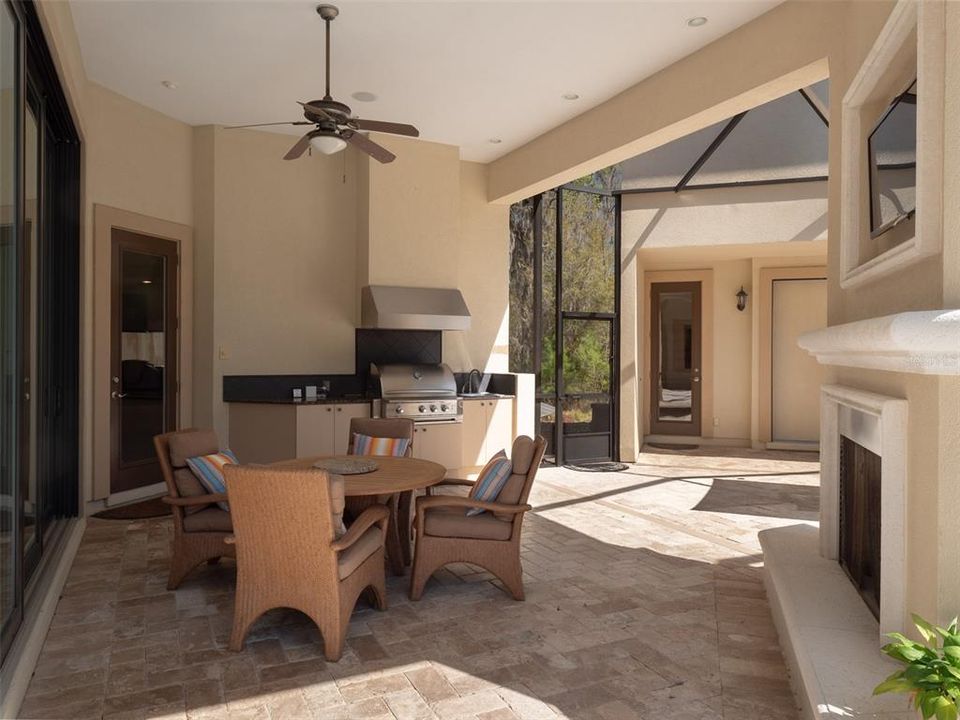 SUMMER KITCHEN AREA WITH NEW GRILL