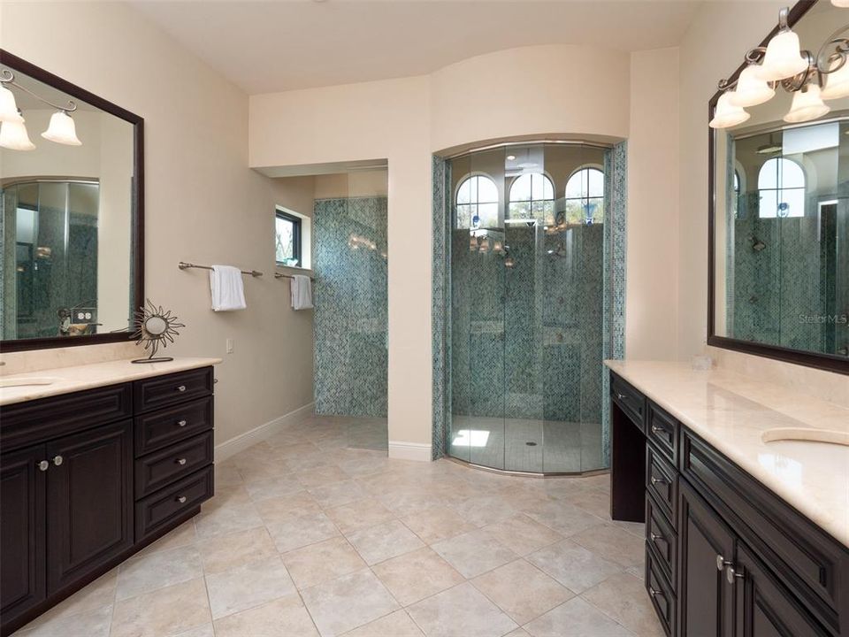 OWNER'S BATH WITH GLASS ENCLOSED SHOWER