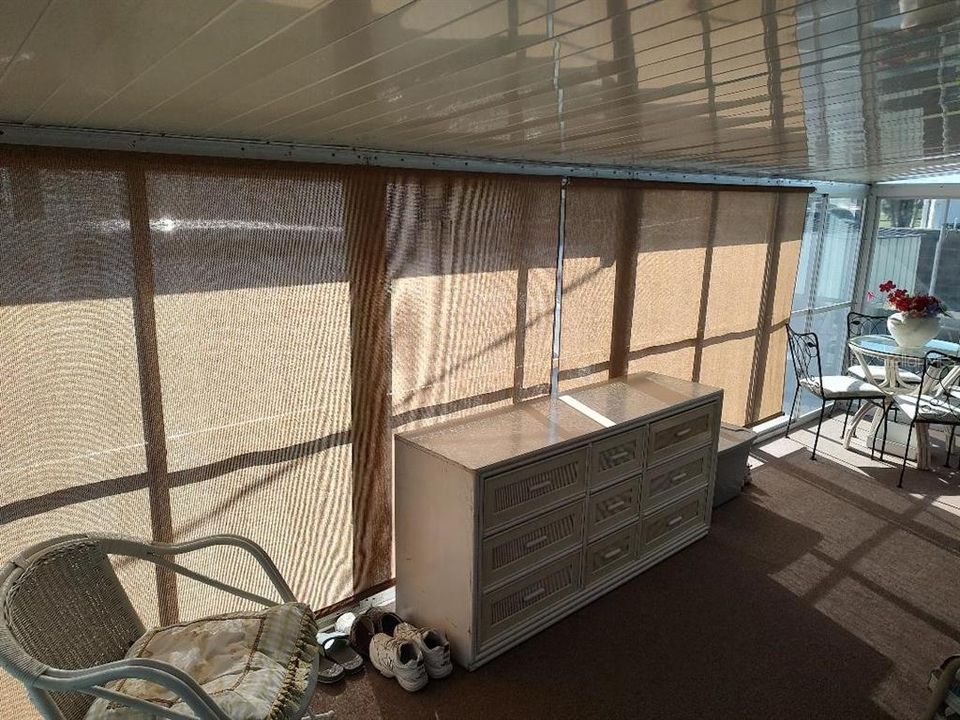 Lanai with solar shades