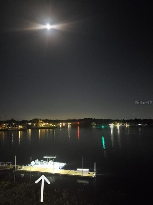 Dock at night - photo taken from the lanai