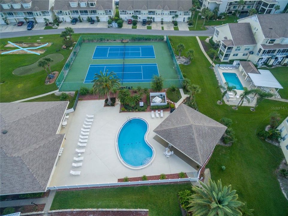 Pool, cabana, tennis, pickleball, by clubhouse