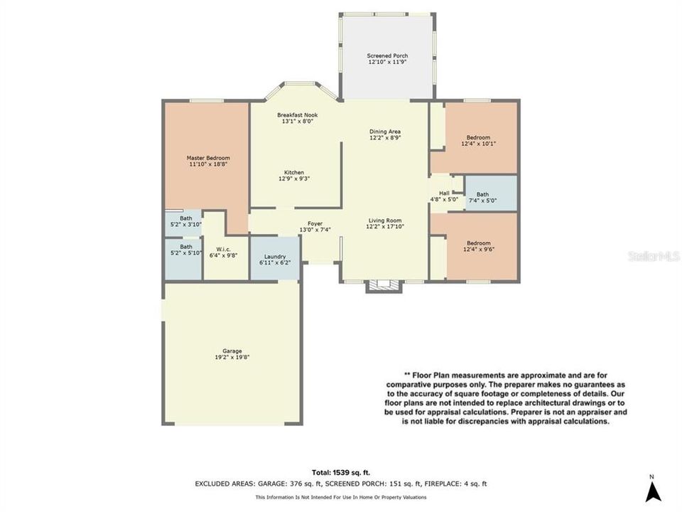 For Sale: $330,000 (3 beds, 2 baths, 1539 Square Feet)