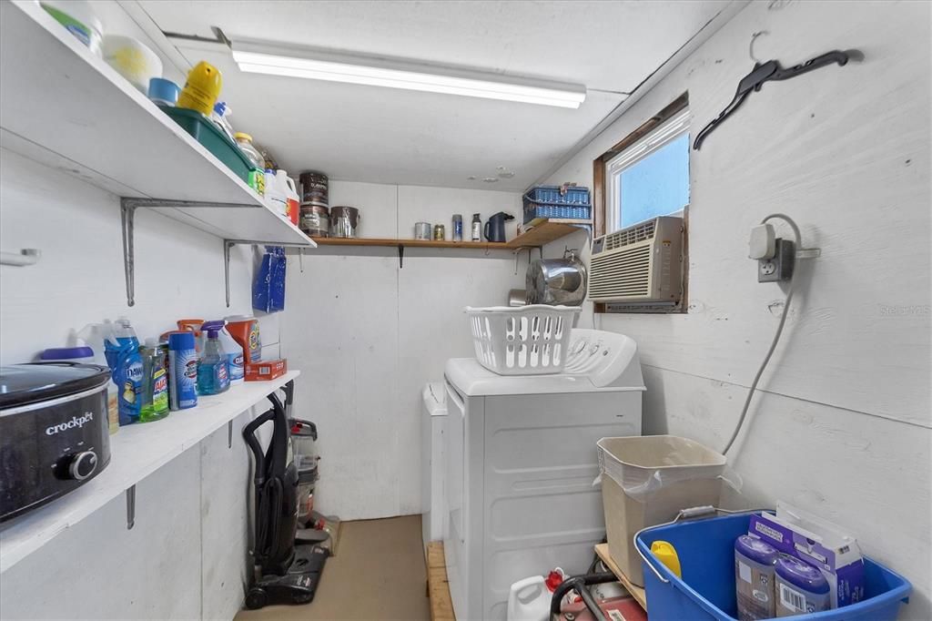 Laundry room off of garage