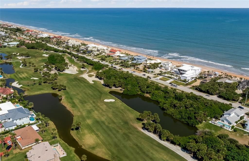 With its prime location, the beach is your backyard, while the prestigious golf course and country club are in front of the home.