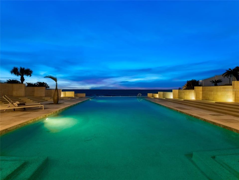 Take a dip in the 63-foot infinity pool and feel like you are swimming right into the ocean.