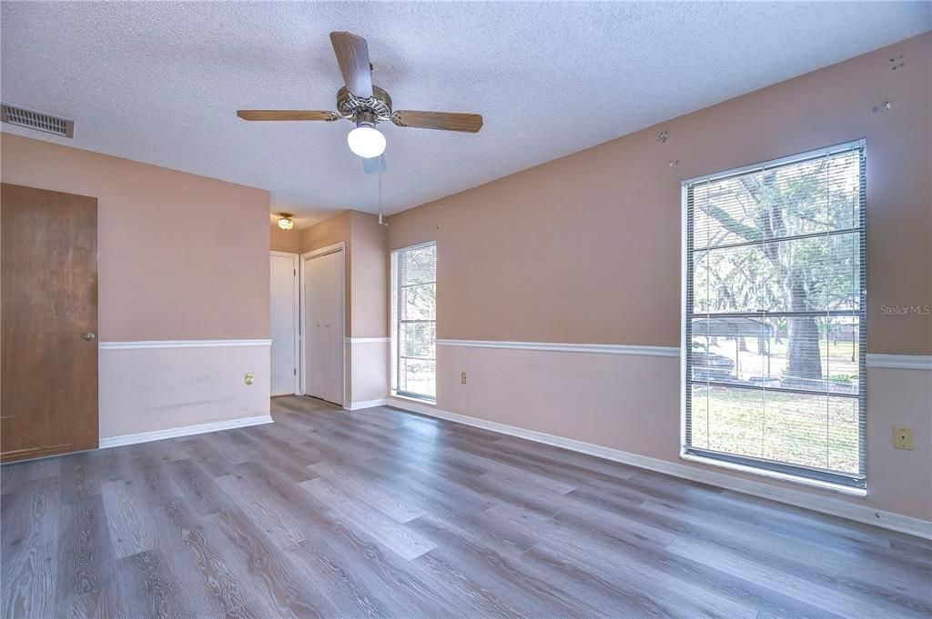 Huge room with two large closets and New Luxury Vinyl flooring!