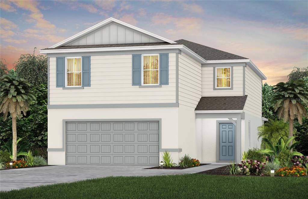 Coastal CO1 Exterior Design. Artistic rendering for this new construction home. Pictures are for illustrative purposes only. Elevations, colors and options may vary.