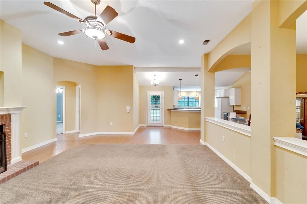 Entry from Screened Back Porch into Living Room