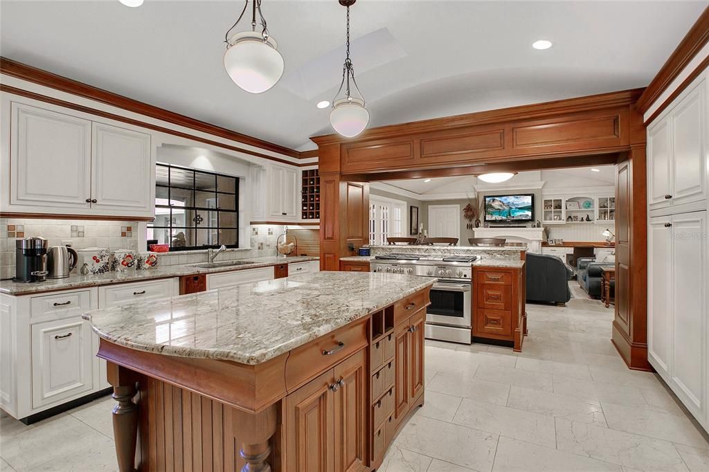 Gourmet Kitchen with Monogram Range and Dual Ovens