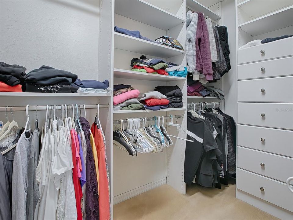 Built out Closet in Master Bedroom