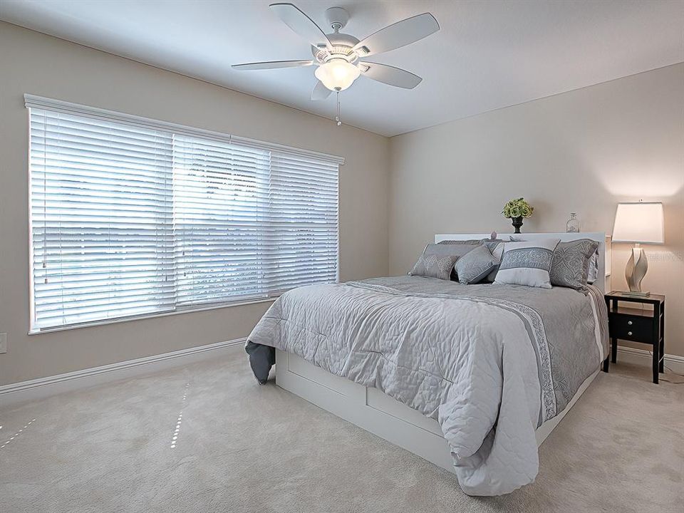 Guest room (bedroom #2)  has TWO large closets and beautiful windows to let in the light.  The bedroom easily holds LARGE furniture