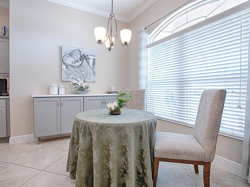 Beautiful dinette space with light/bright windows