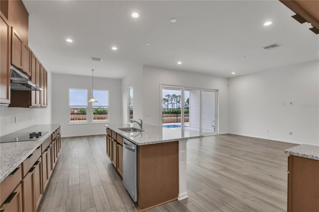 Kitchen view to rear of home