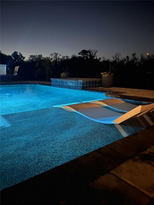 Nighttime Pool View