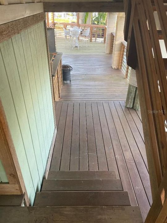 Entry to large deck