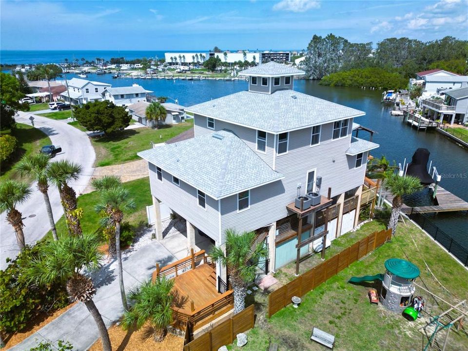 Amazing waterfront views from each deck and all windows.