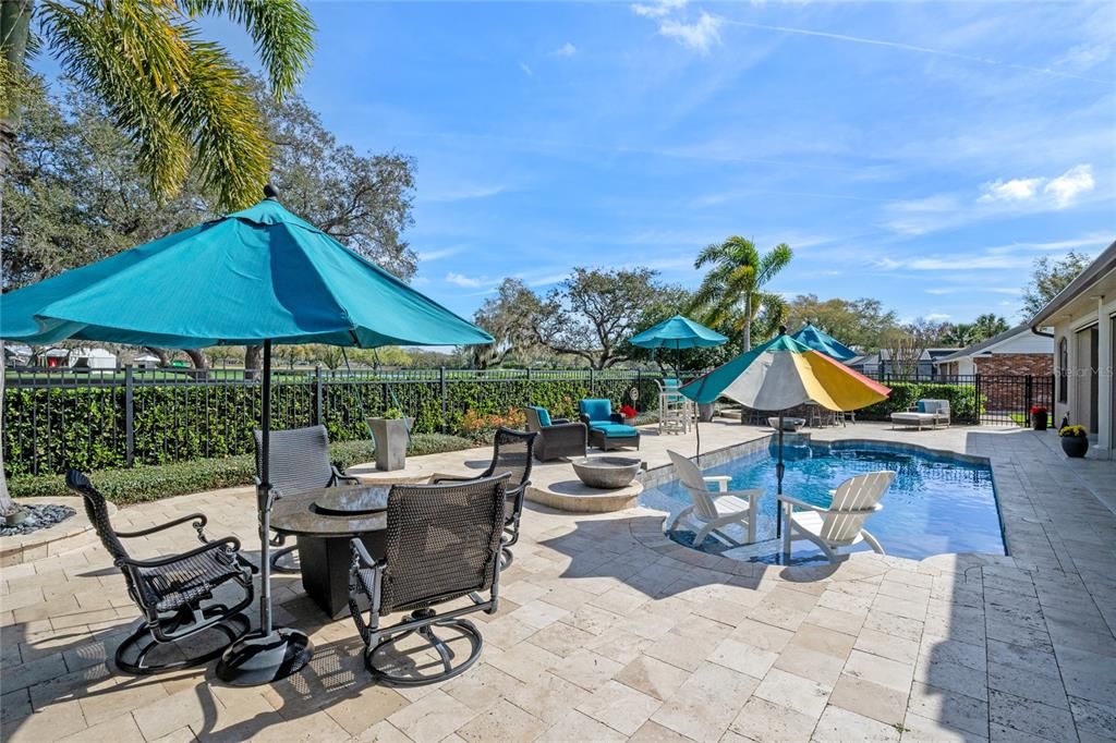 Pool area toward the Summer Kitchen