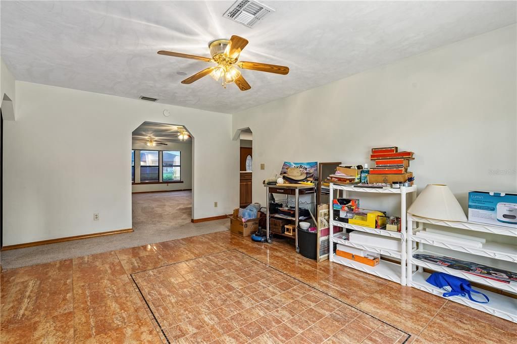 FORMAL DINING ROOM WITH DESIGNER TILED FLOOR