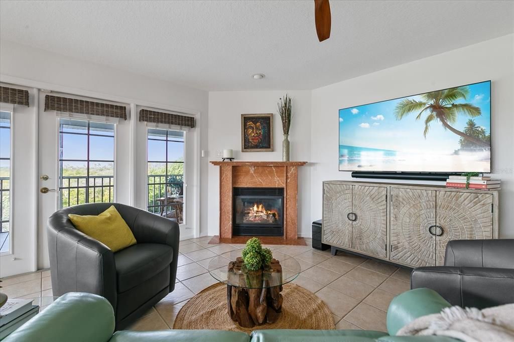 Great Room with gas burning Fireplace