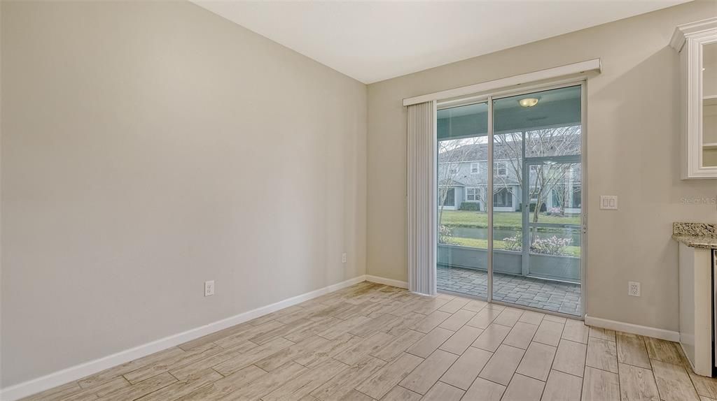 Dining room showing water view