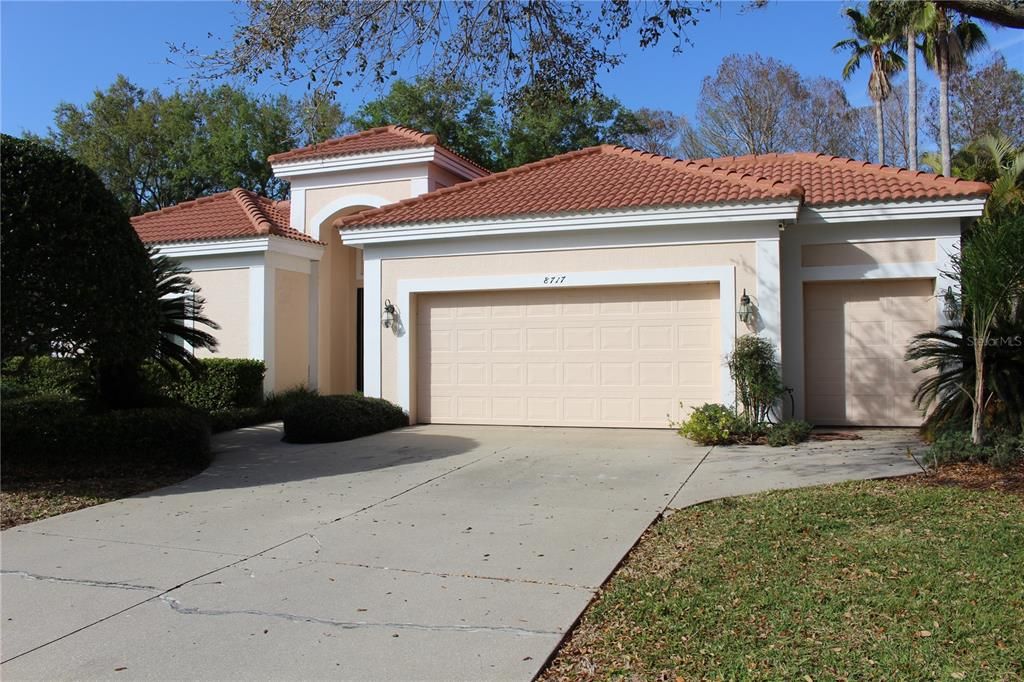 Two Car Garage with Golf Cart Area