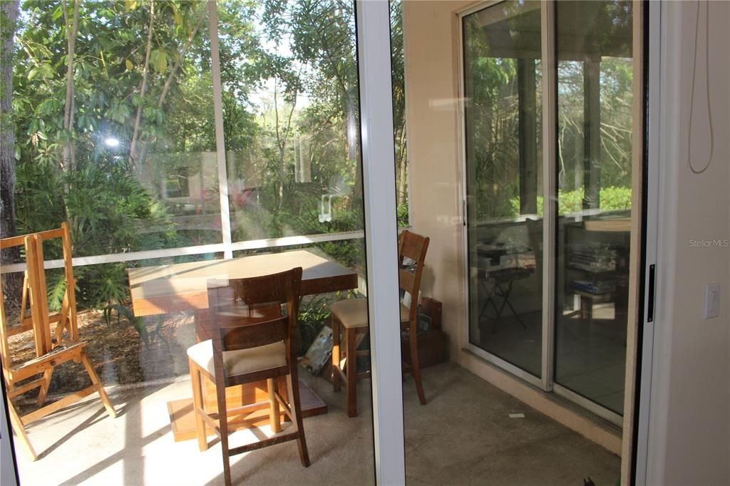 Screened in Porch in back of home