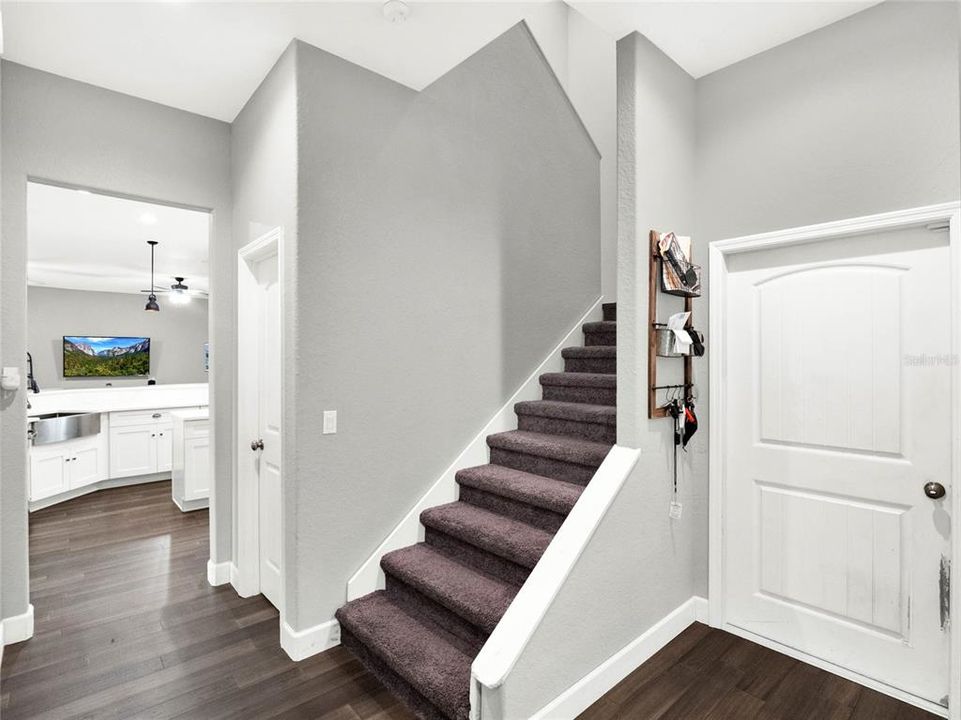 Stairs leading to bonus room