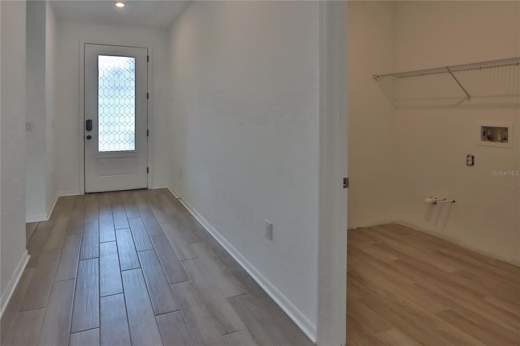 Hallway and laundry room