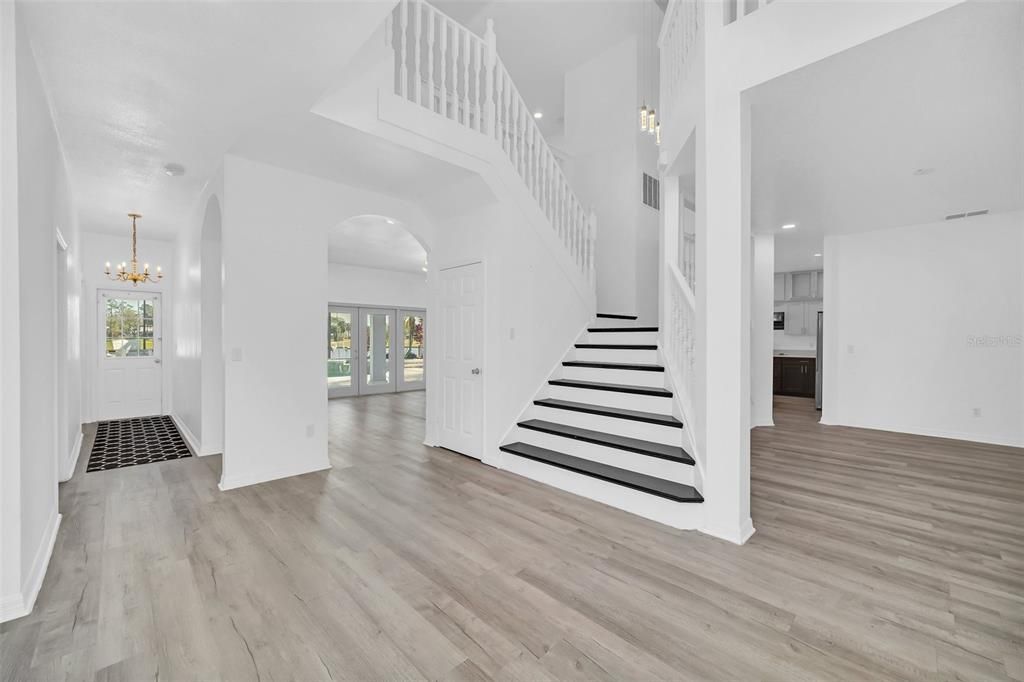 Entrance Hall with grey wood look tile