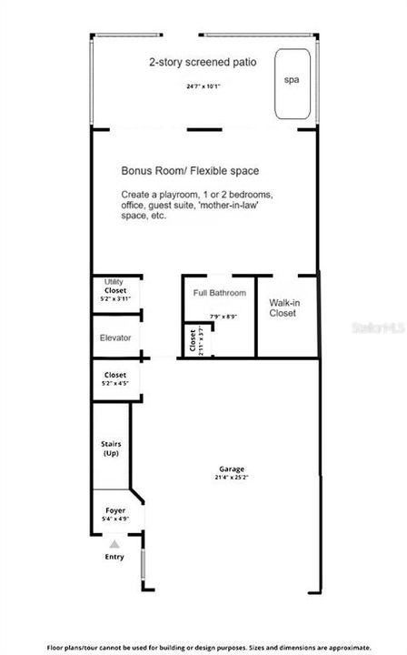 1st floor - PLEASE NOTE: Floorplans cannot be used for building or design purposes.  Sizes and dimensions are only approximations.