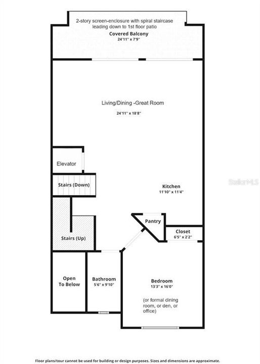 3rd floor - PLEASE NOTE: Floorplans cannot be used for building or design purposes.  Sizes and dimensions are only approximations.