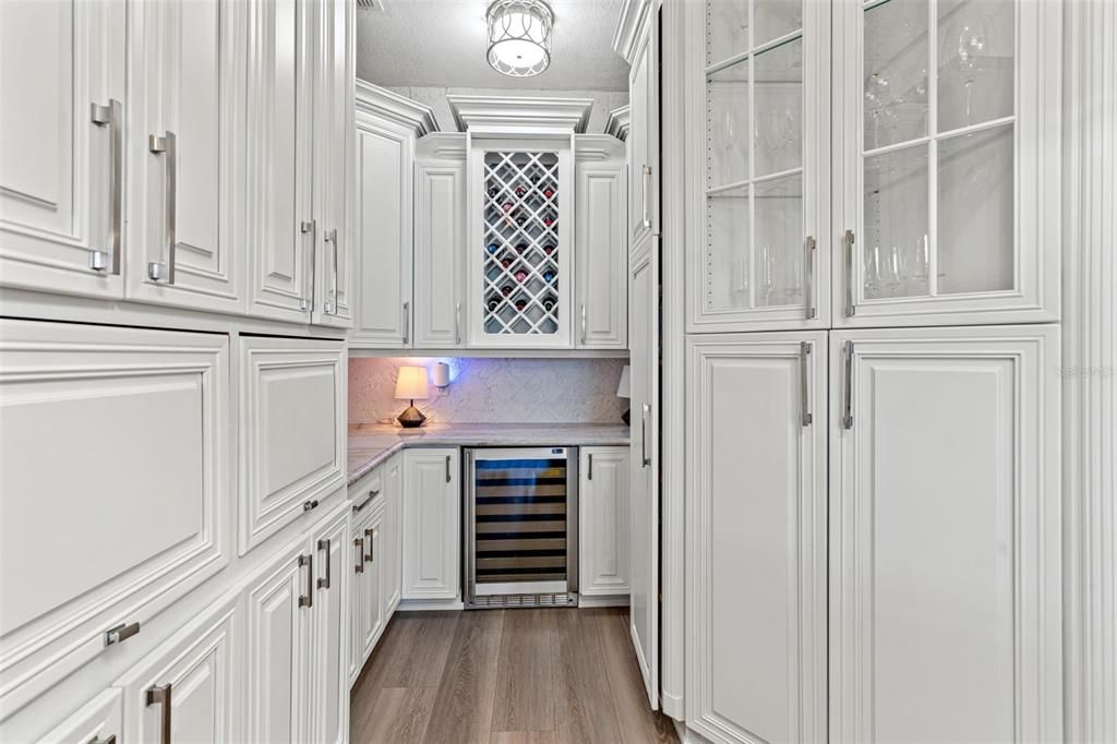 butlers pantry with wine cooler