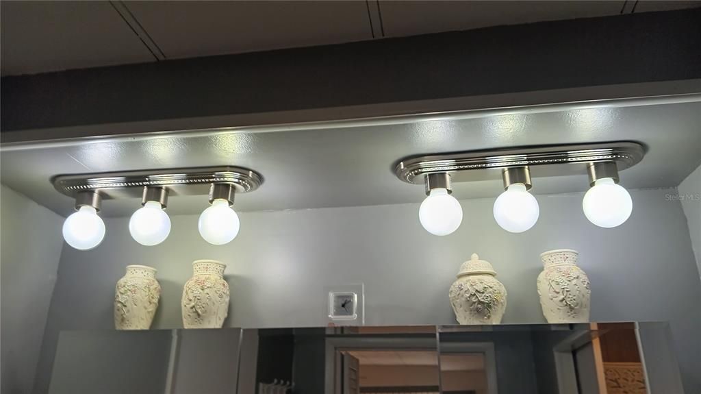 Vanity Lights have been updated in the Primary Bath