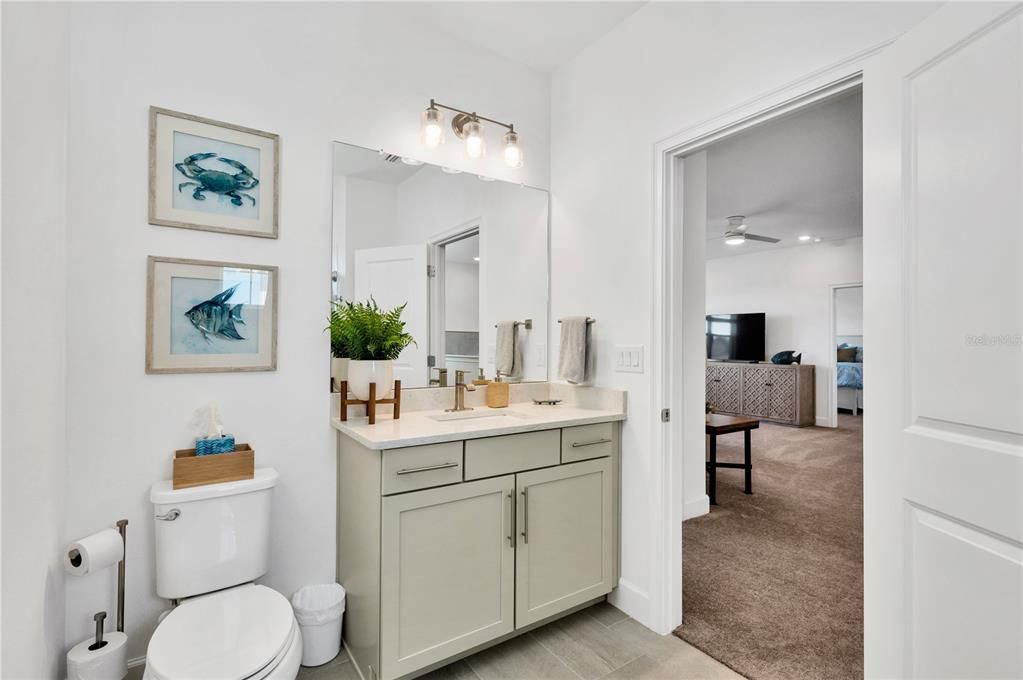 Main Bathroom, looking out to Loft.