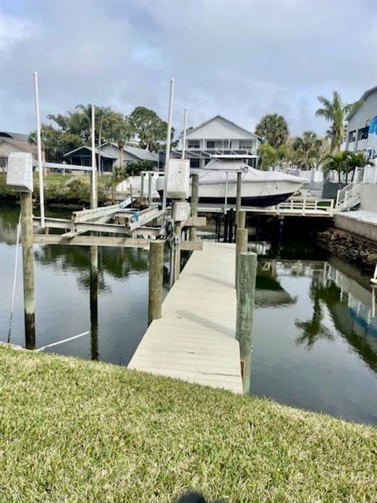 Rebuilt dock and seawall