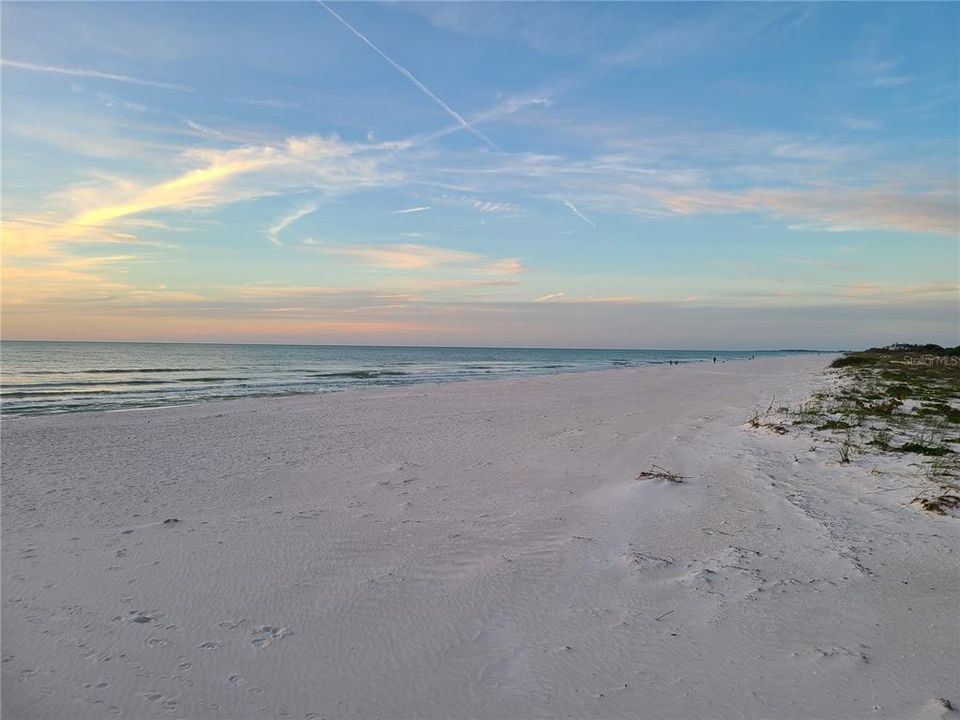View to the right of your PRIVATE PIER!  1 MILE WALK down this gorgeous beach to CALADESI ISLAND!