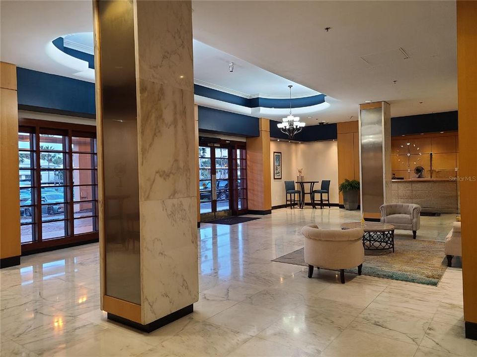 GORGEOUS, ELEGANT LOBBY - a real WOW every time you or your guests enter the main entrance of the building!