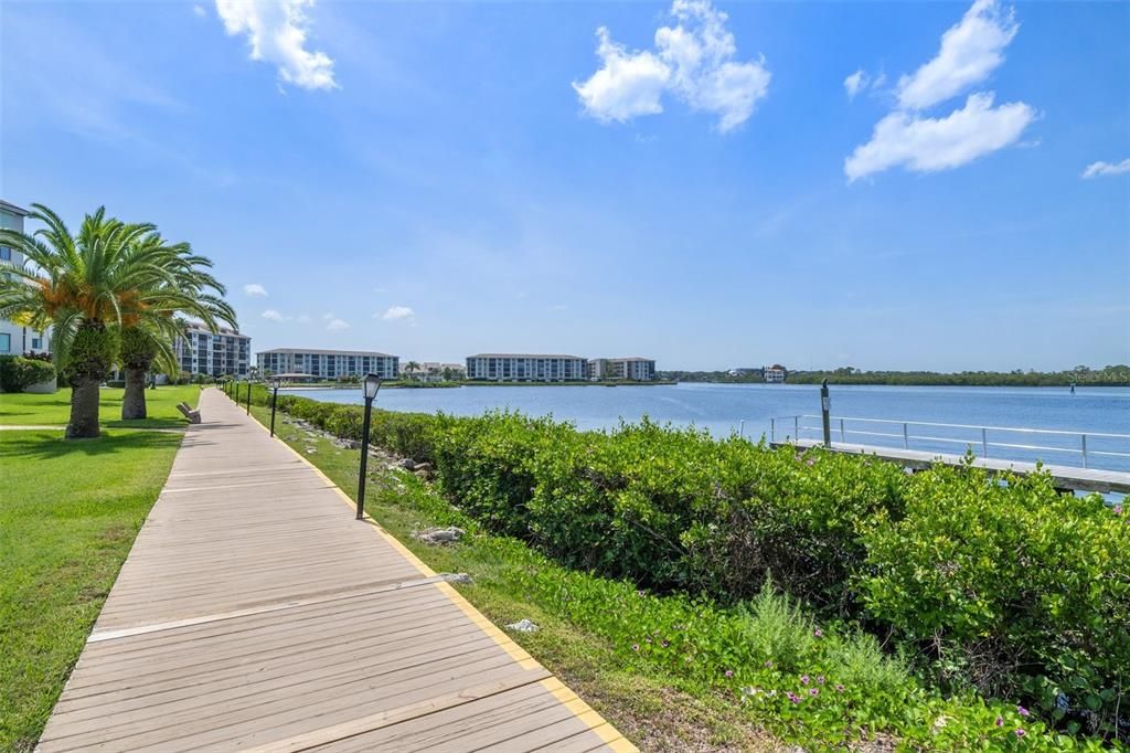 Waterfront boardwalk