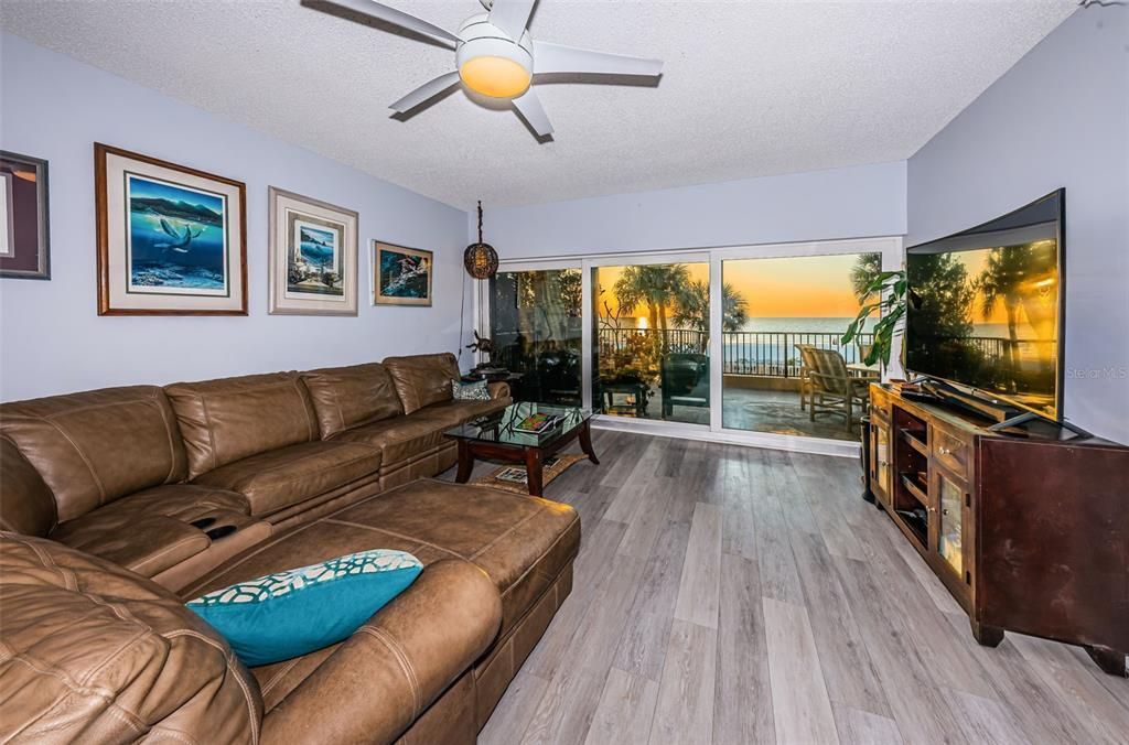 ..Another Shot of Sitting Area off Living  Room. Complex Sits Due West Offering Sunsets 365 Days a Year.. 14'8 " Wide Living Room - 8.7 Ceiling Heights.
