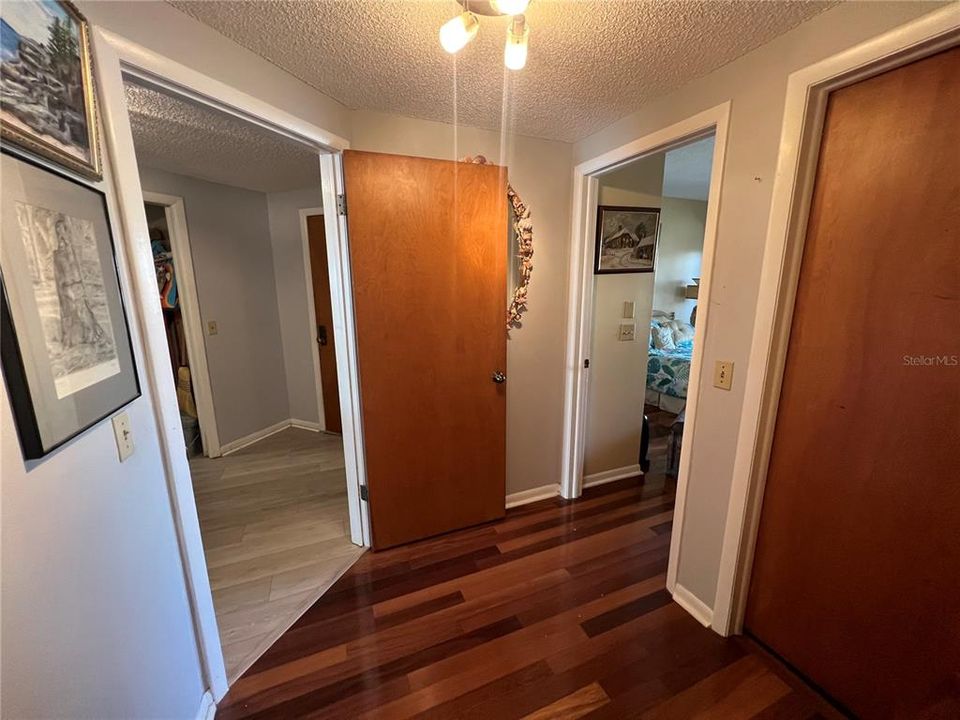 ... Transitional Space Separating Front of Residence From Both Guest Quarters in the Rear .. Hallway to Entrance Door on Left.  Front of Condo Would be to Left of Photo..
