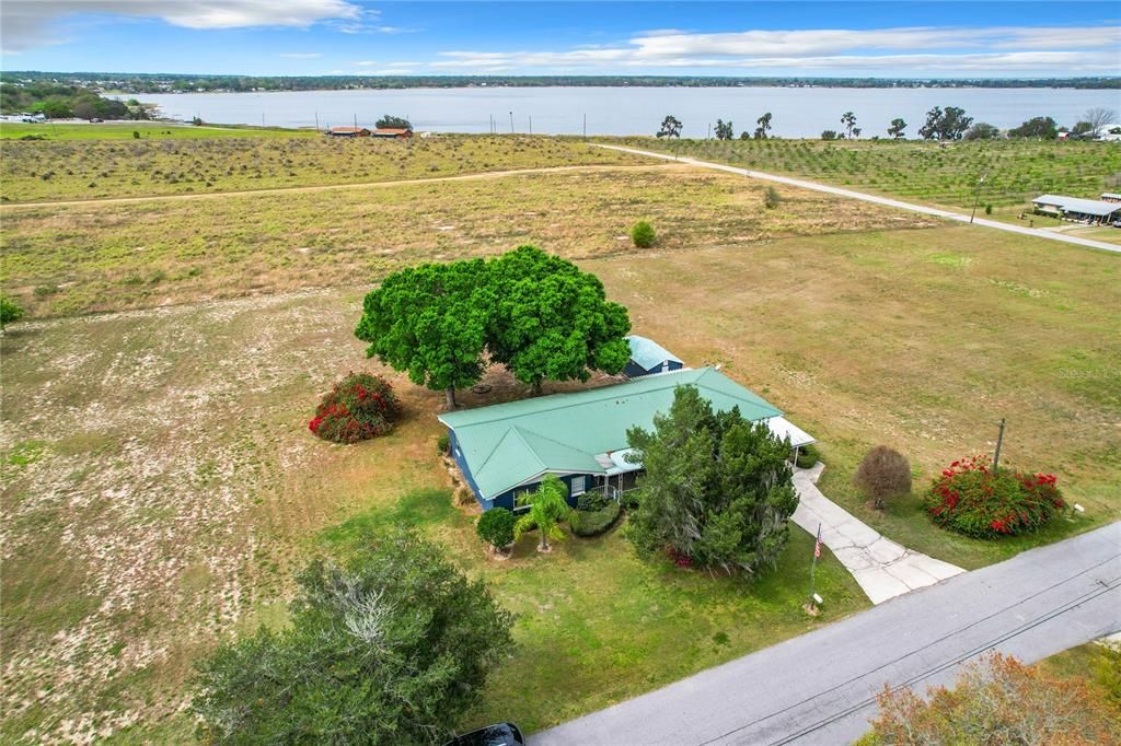 Aerial view of the front looking towards Lake Clinch.