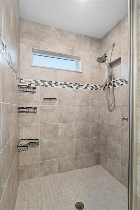 Beautiful Tile in the Master Shower, This Master Shower is Large