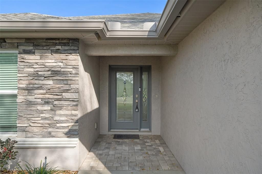 Beautiful Front Door, Notice the Upgraded Stone Accent Wall on the Front of the Home
