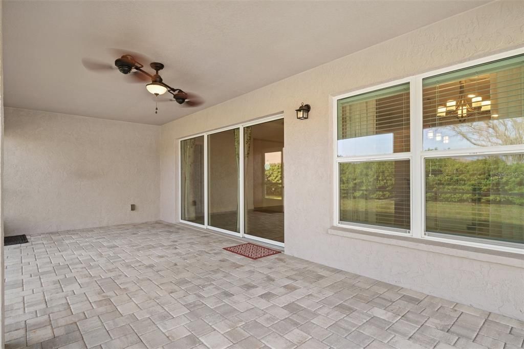 Paved Lanai View 2, This large Lanni is perfect for carefree FL. living.
