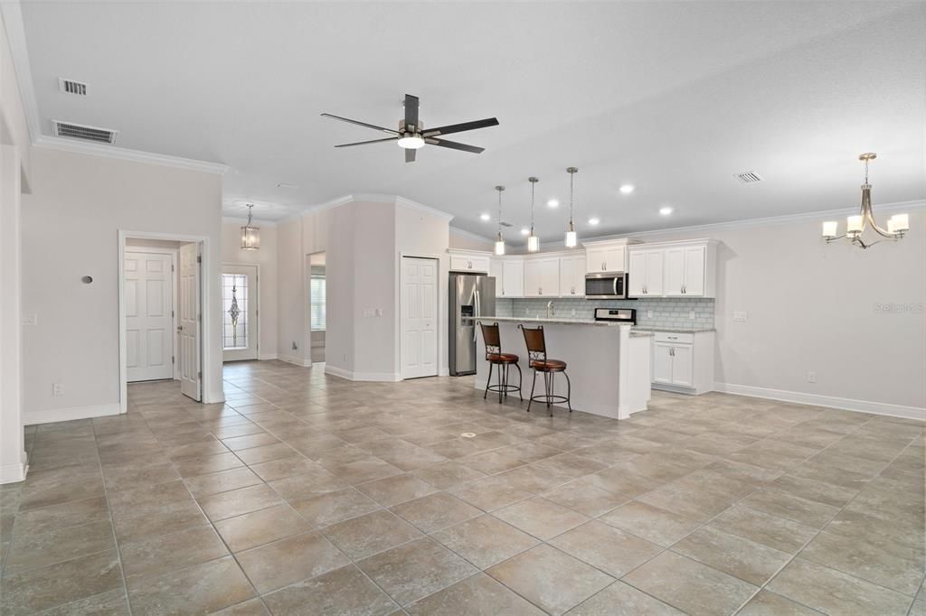 Beautiful Tiles in the Great Room! Great Layout with the Kitchen Open to the Living Area