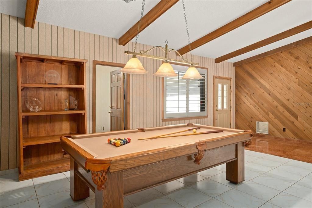 Dining Room with Pool Table
