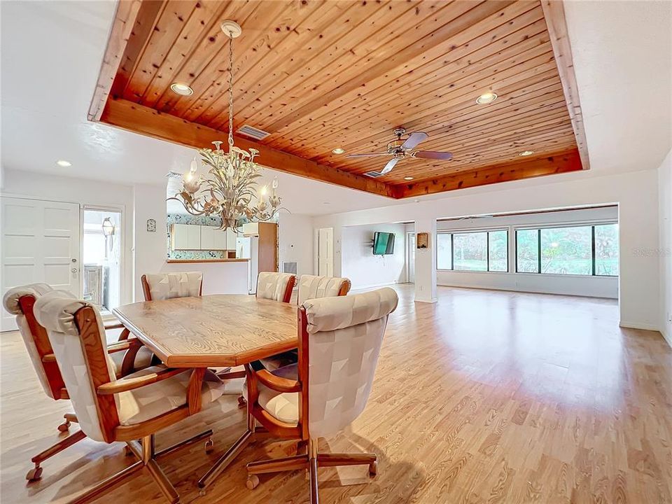 dining area living room and Florida room combination