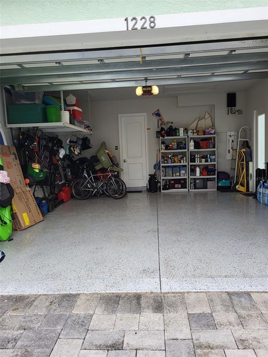 2 car garage with side entry door