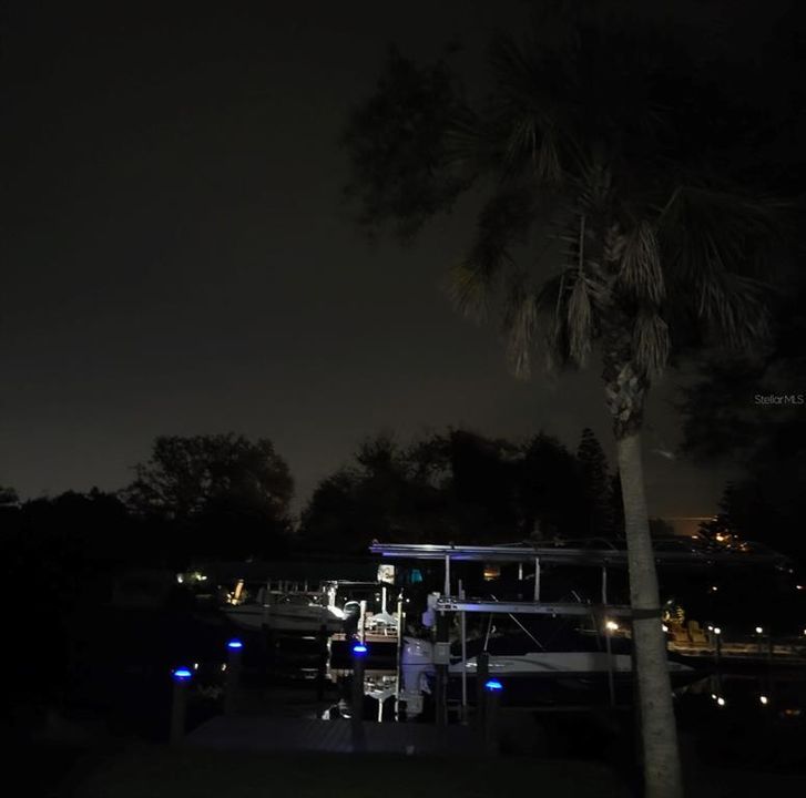 Night scene along canal